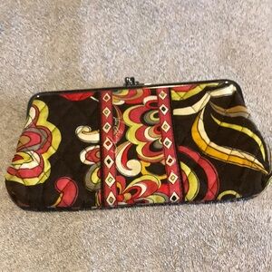 Vera Bradley Puccini Brown Kisslock Clutch